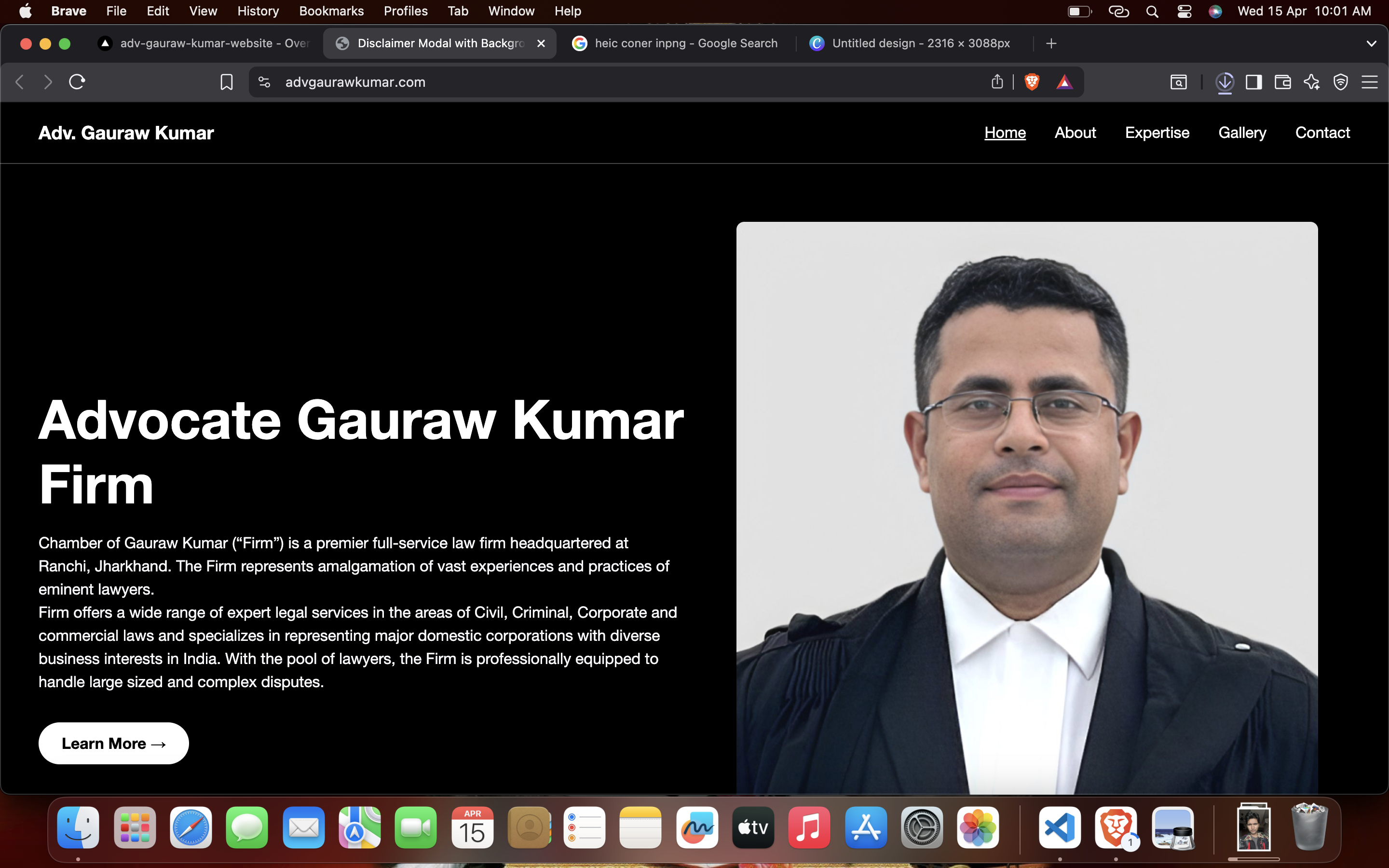 Adv. Gauraw Kumar website preview